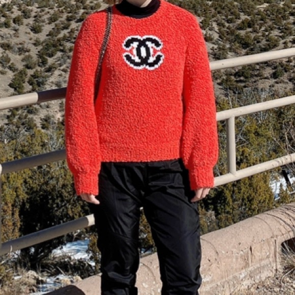 Authentic Chanel Iconic Red Sweater Fr 